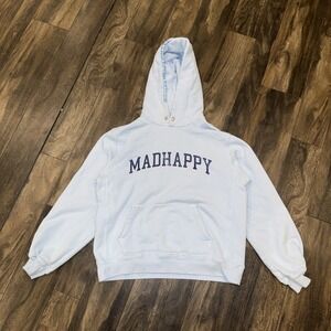 Madhappy Campus Fleece Hoodie Light Blue Chest Logo Size L